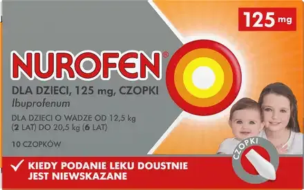Nurofen Dla Dzieci, 125 Mg, Czopki (Ibuprofen 125 Mg)