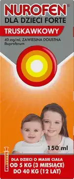 Nurofen Dla Dzieci Forte Truskawkowy (Ibuprofen 40 Mg / Ml) 150 ml