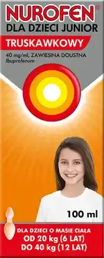 Nurofen Dla Dzieci Junior Truskawkowy (Ibuprofen 40 Mg / Ml) 100ml