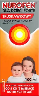 Nurofen Dla Dzieci Forte Truskawkowy (Ibuprofen 40 Mg / Ml) 100 ml